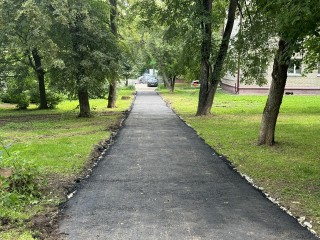 В Видном обустраивают пешеходные дорожки на проспекте Ленинского Комсомола