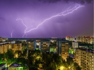 Вторая за сутки гроза пронеслась над Краснознаменском