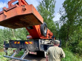 Мост в СНТ «Юбилейный-110» восстановят до вечера