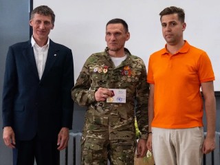 Герои СВО из Люберец получили медали «Ветеран боевых действий»