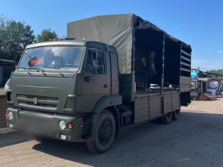 Из Орехово-Зуева в зону СВО отправлен груз со строительными материалами