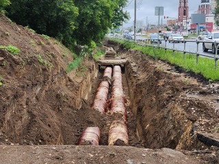 Более 600 метров старой теплосети обновили на Пролетарском проспекте в Щелкове