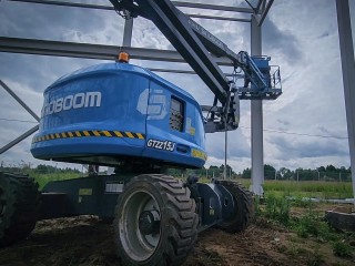 На стройке завода магнитопроводов в Бронницах завершен монтаж металлоконструкций
