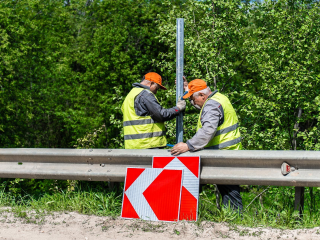 Мосавтодор отремонтировал дорожные знаки в 14 округах Подмосковья
