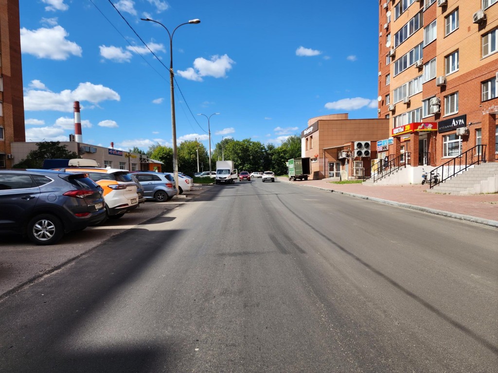 На Дергаевском проезде в Раменском отремонтировали дорогу и тротуар