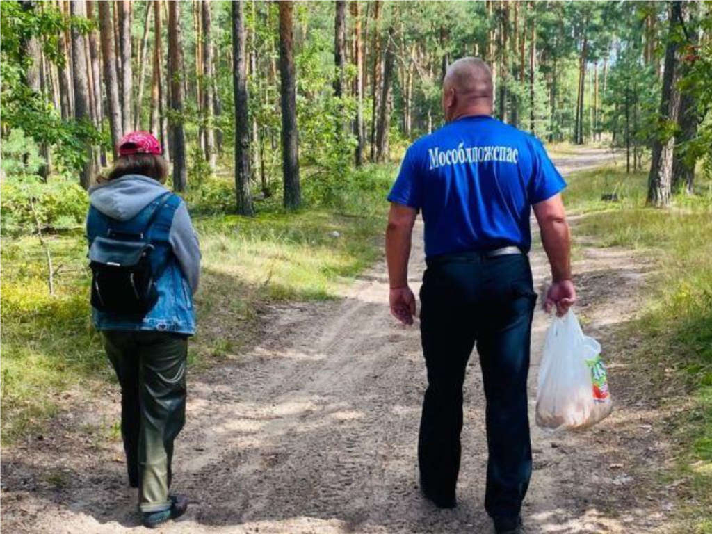 Спасатели вывели из леса женщину, заблудившуюся в Шатурском округе
