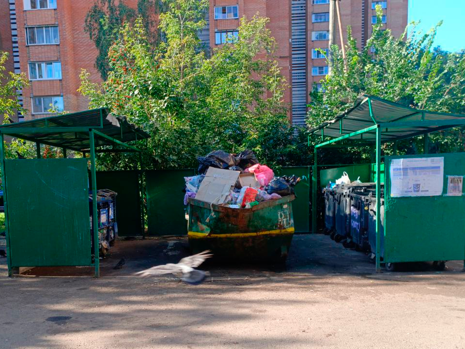 Навал мусора у контейнерной площадки ликвидировали на Пионерской улице