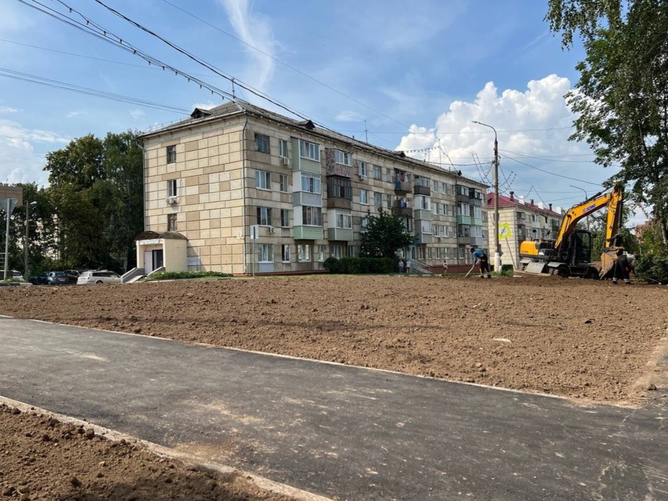 В Кашире восстановленный тротуар будет доступен для маломобильных граждан