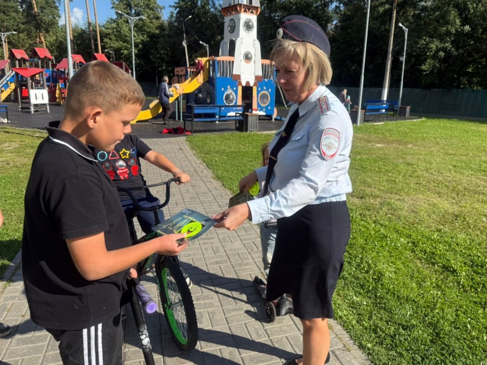 В Шатуре сотрудники ГИБДД напомнили детям о безопасном поведении на дороге