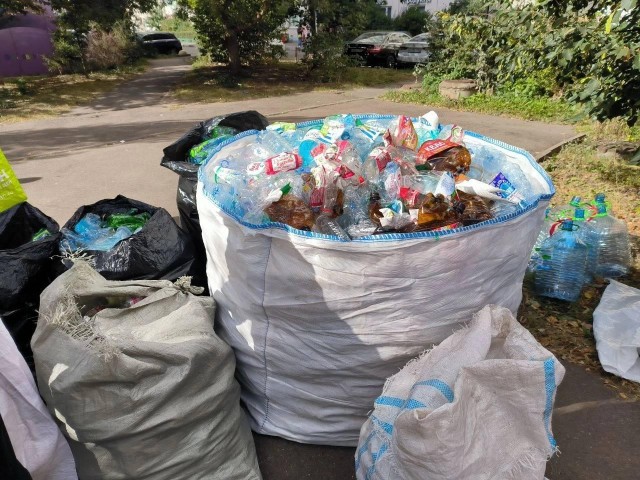 В поселке Лесной городок сдали макулатуру и пластик на переработку