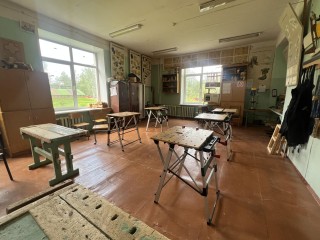 В отремонтированную столовою Запрудненского интерната завезли новое оборудование