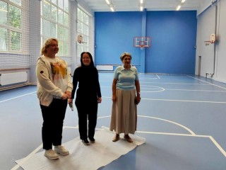 Родителям показали капремонт спортзала в гимназии №2 Красногорска