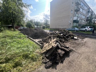 В поселке Северном на улице Зеленой готовятся к укладке асфальта