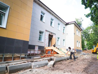 Внешнюю отделку и фасад переделали у детского сада на улице Гагарина в Клину