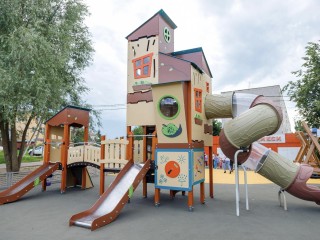 В населенных пунктах Каширы установили новые детские площадки
