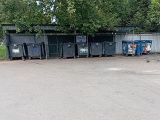 Контейнерную площадку возле продуктового магазина очистили от мусора в Красноармейске