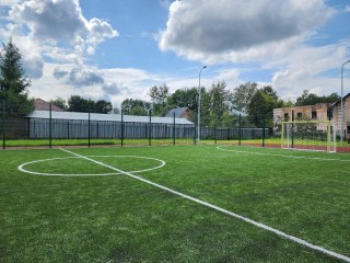 В Лосино-Петровском на стадионе школы № 1 им. Дагаева появился новый газон