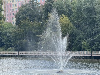 Экологичный и красивый: плавающий фонтан улучшил Малый Тарычевский пруд в Видном