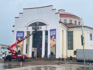 На Октябрьской площади Волоколамска снимают новый детектив