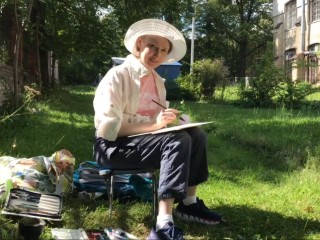 Художники из Москвы устроили выездной пленэр в Егорьевске