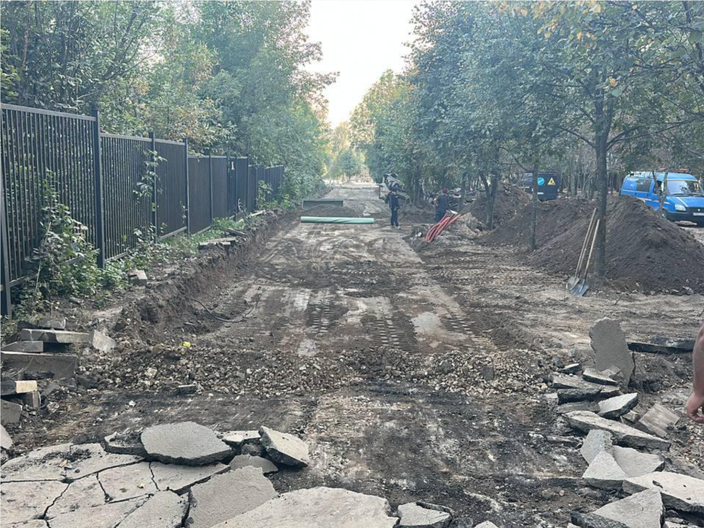 В Электроуглях стартовал первый этап обустройства «Липовой аллеи»