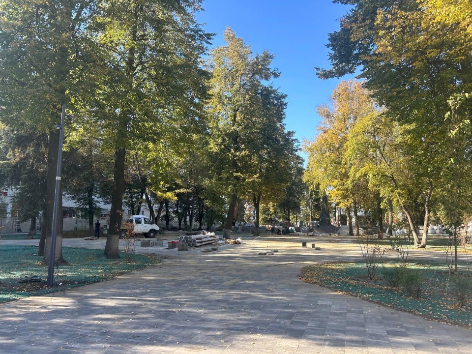 Газонную траву посеяли в сквере Ногинска