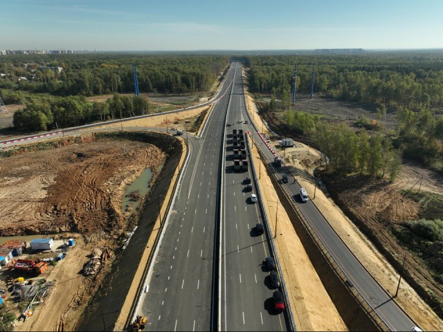 Открыт новый участок Южно-Лыткаринской автодороги от Каширского шоссе до аэропорта Домодедово