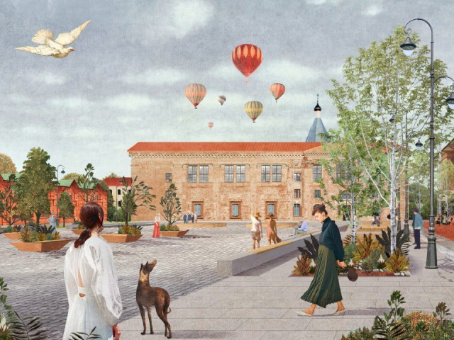 В Клину создают новое общественное пространство в историческом центре