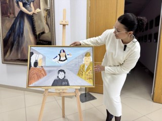Шаховская художница написала картину о «железной бабушке»