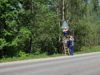 В Кашире дорожники навели порядок и установили «лежачего полицейского»