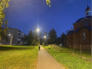 В деревне Давыдово заработала новая линия освещения