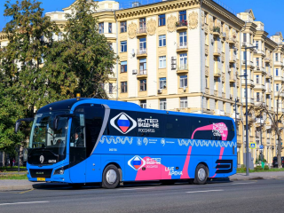 В столице начали курсировать оформленные к «Интервидению» автобусы и автомобили