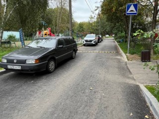 В Подольске во дворе на Трубной заасфальтировали тротуары, проезды и парковки