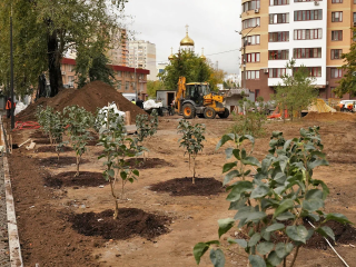 В Реутове завершается благоустройство сквера на Парковой