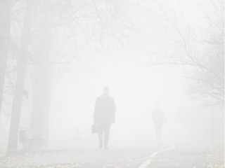 Утро в Клину началось с густого тумана