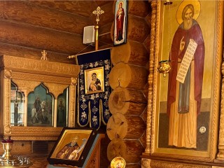 В Южном возводят храм Георгия Победоносца из бревна