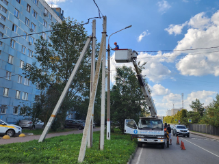 Энергосберегающие фонари установили на улице Полиграфистов