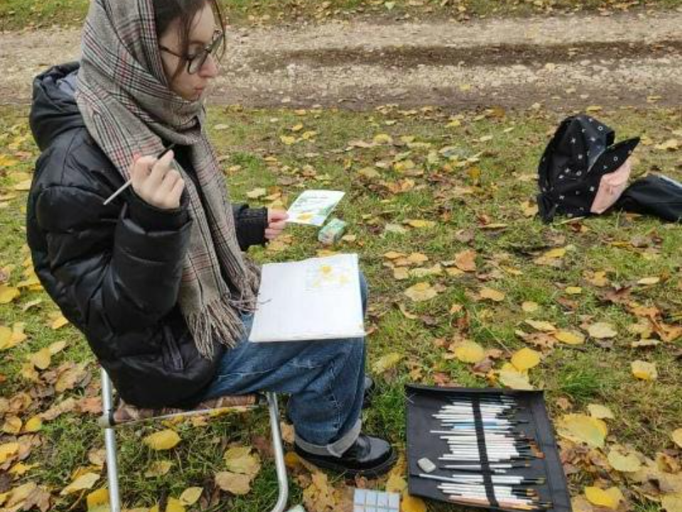 Пленэр на родине генерала русской армии устроили учащиеся школы Кившенко