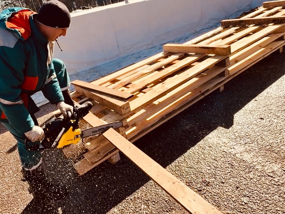 Рядом с Химками на Северном речном вокзале оборудуют каток