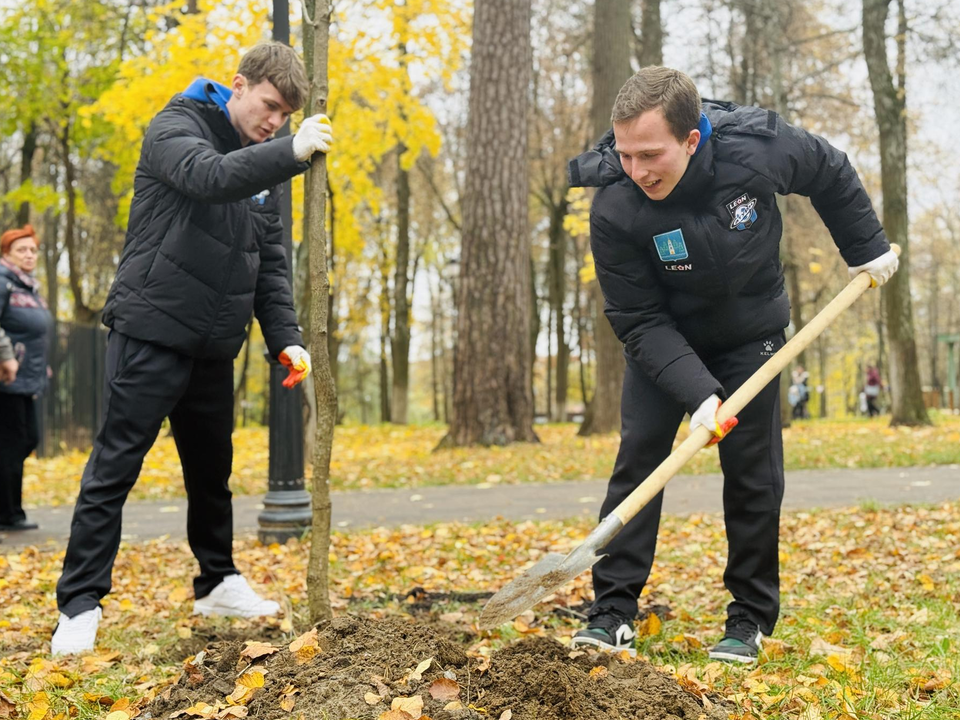 Футболисты «Сатурна» высадили в Раменском парке кленовую аллею в честь участников СВО