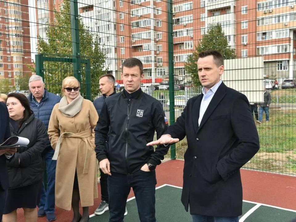 Современную спортплощадку строят на улице Заречной в Балашихе