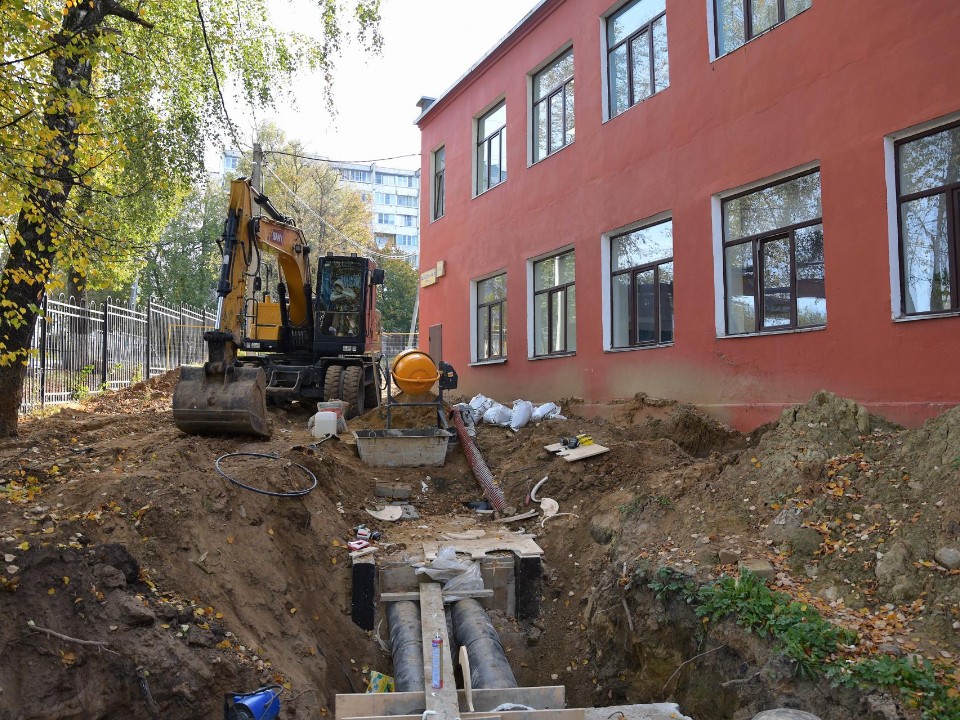 Замену теплосетей завершили рядом со школой №5 в Дмитрове