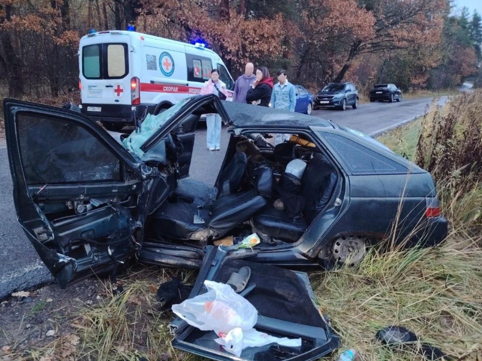 Спасатели деблокировали водителя, зажатого в искореженной машине в Лосино-Петровском