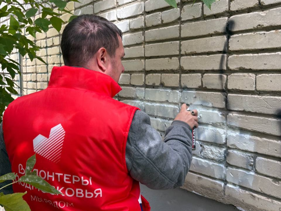 Волонтеры закрасили на фасадах домов рекламу запрещенных веществ