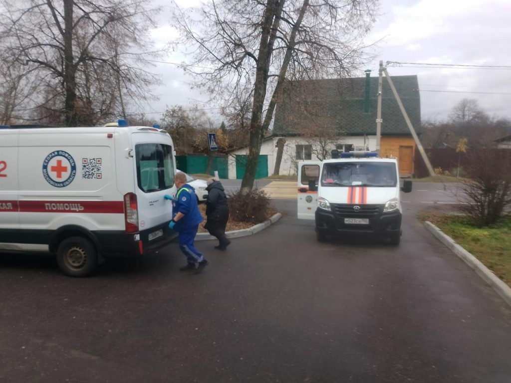 Спасатели помогли медикам госпитализировать пенсионерку в Кашире