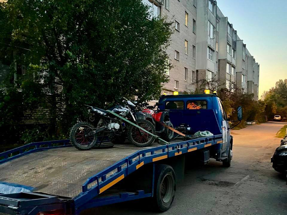 У четырех несовершеннолетних нарушителей ПДД изъяли байки в Можайске