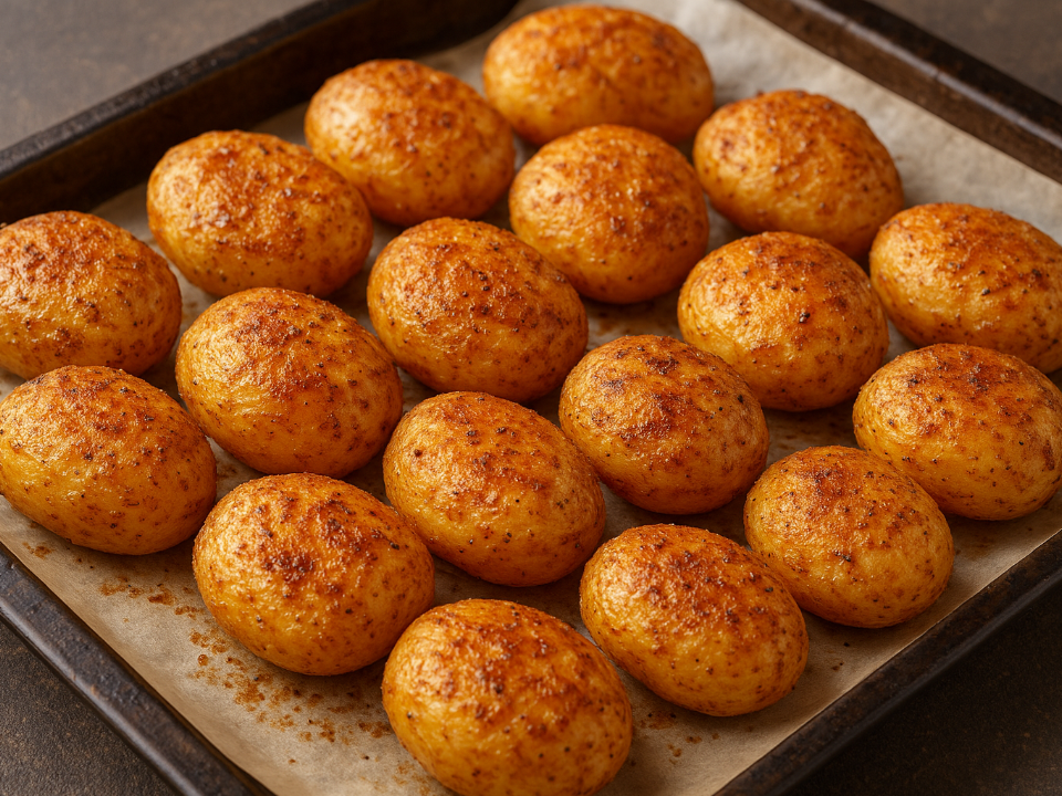 Новый способ запечь картошку, чтобы получилась корочка, как во фритюре, а внутри — нежный крем