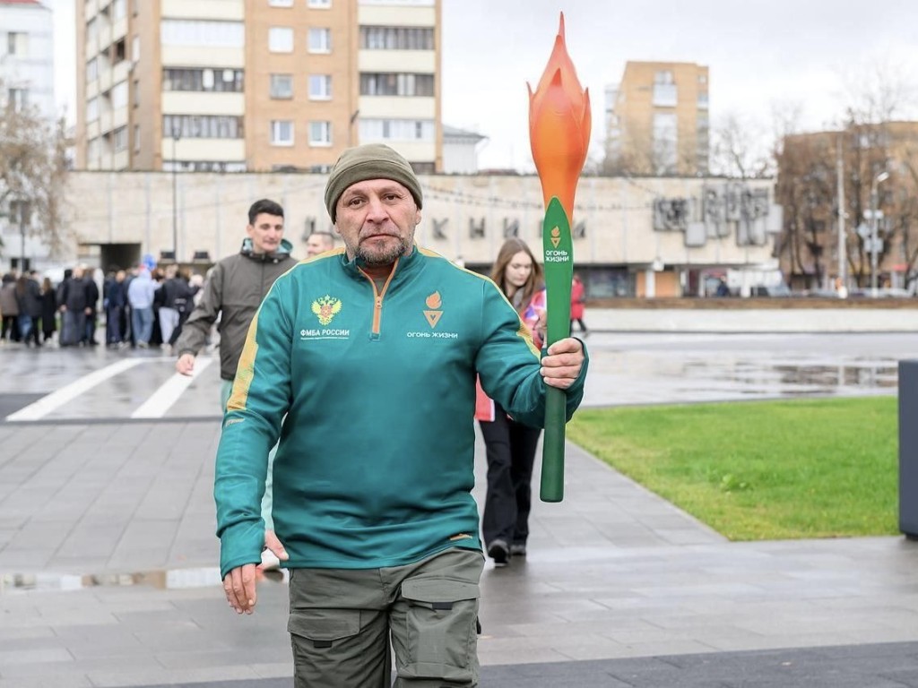 Эстафета «Огонь жизни» в Подольске: как атлеты поддержали донорство костного мозга