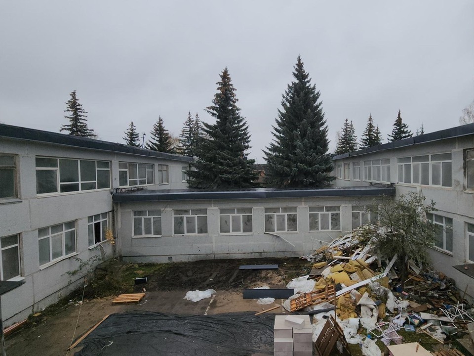 В детском саду «Ласточка» строители проводят перепланировку помещений