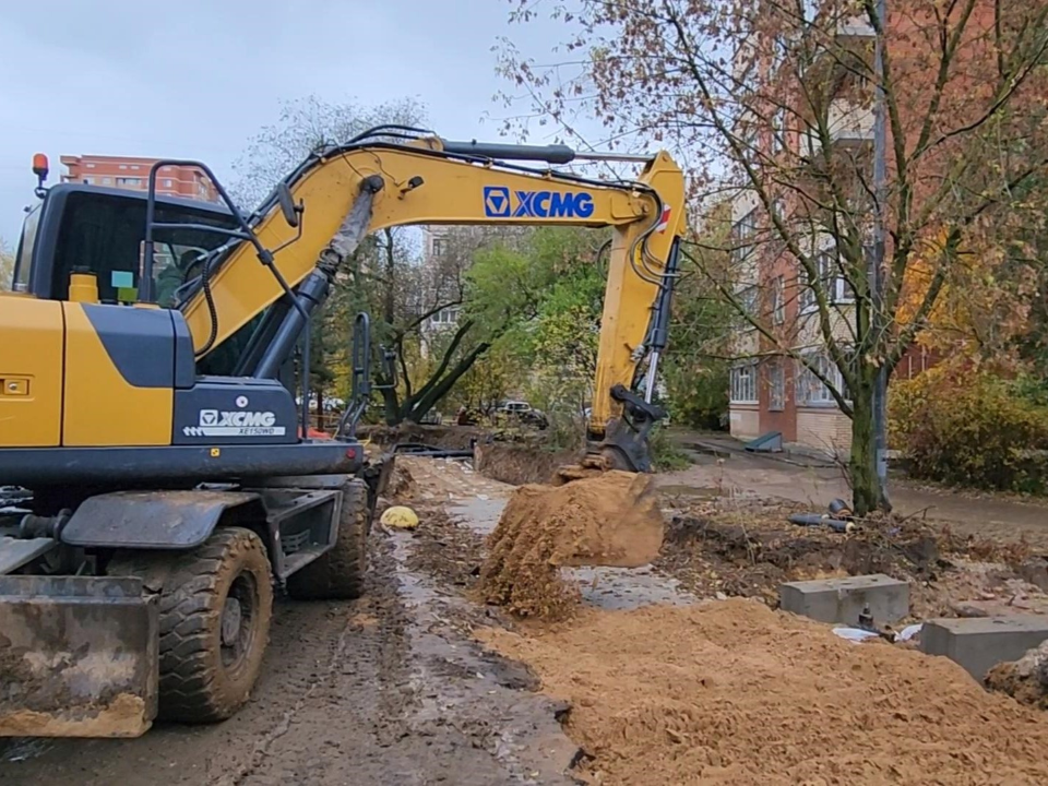 Крупную реконструкцию теплосети завершают на Вишневом бульваре в Чехове